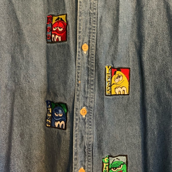 M&M Brand Button Down Denim Shirt - Picture 2 of 7